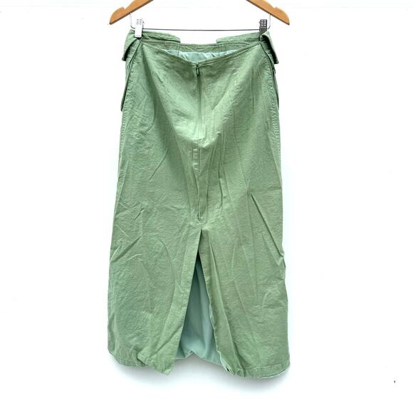 Camila Coelho Rousseau Set Linen Cargo Skirt Backless Shirt Y2K Small Sage Green - Picture 10 of 14